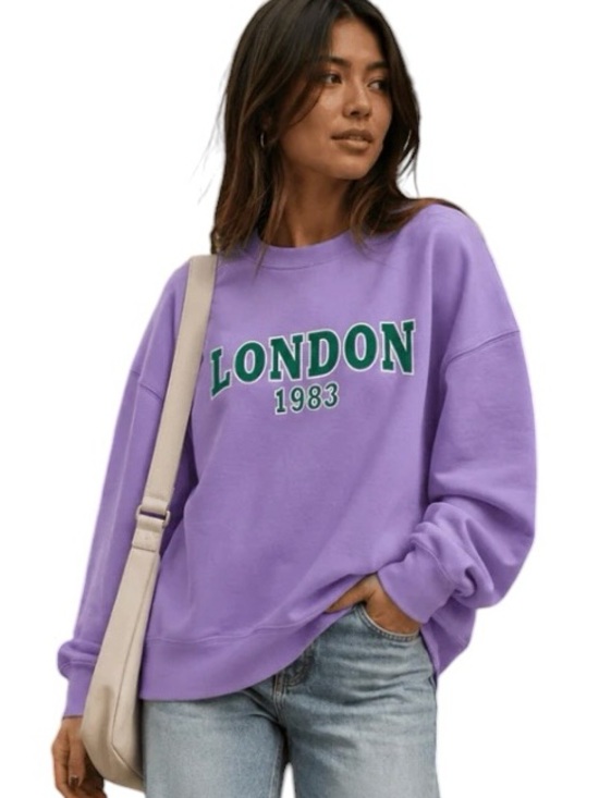 Tops - 128: WHITE BIRCH NEW “LONDON” SWEATSHIRT LILAC (H2)